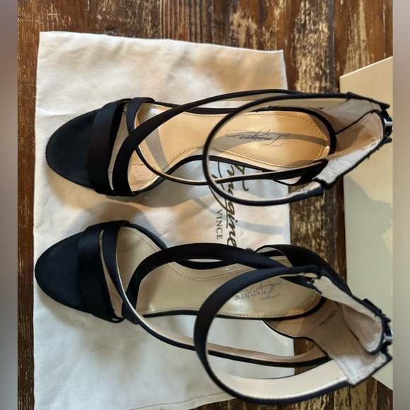 Imagine by Vince Camuto-black satin evening shoe-size 7.5 - Picture 7 of 11